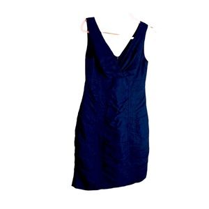 Nanette Lepore dress size 2 navy blue with metallic navy blue thread throughout​